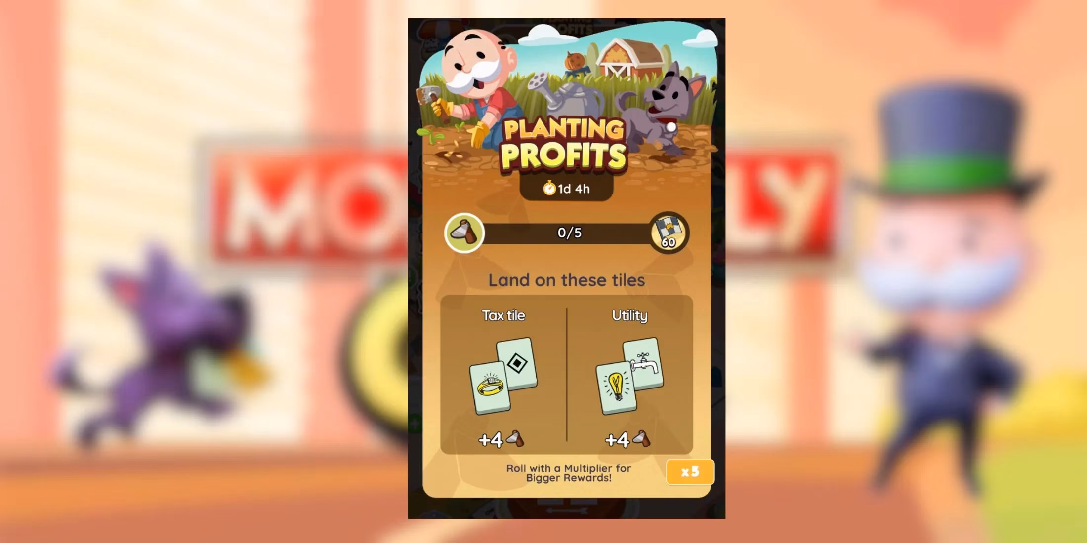 my-monopoly-go-harvest-racers-run-flag-tokens-quick-wins-and-wild-sticker-image-1